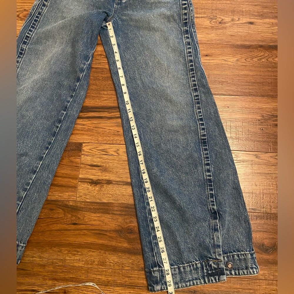Favorite Daughter The Oliver Ultimate Baggy Wide Leg Jeans Sz 24 Button Austin - Picture 8 of 14